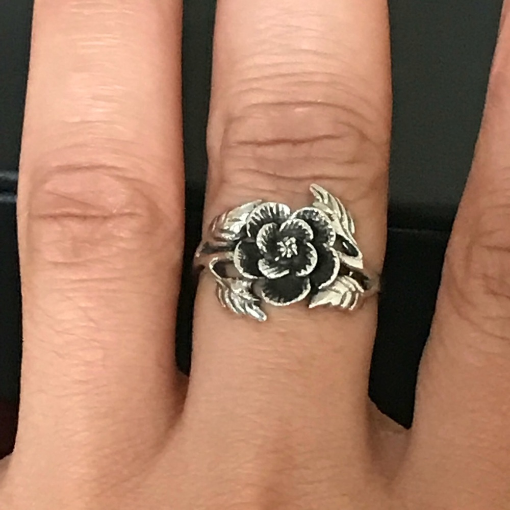 Sterling Silver Rose Ring